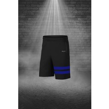 Poseidon Storm Erkek Mavi Dri-Fit Kumaş Yürüyüş ve Koşu Için Konforlu Cepli Kısa Kol Tişört Şort Ikili Takım (S-3xl)