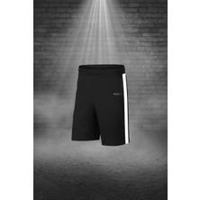 Poseidon Storm Erkek Beyaz Dri-Fit Kumaş Baskısız Yuvarlak Yaka Kısa Kol Tişört Şort Alt Üst Takımı (S-3xl)
