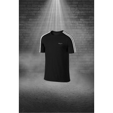 Poseidon Storm Erkek Siyah Dri-Fit Kumaş Yuvarlak Yaka Cepli Şık Konforlu Tişört Şort Seti (S-3xl)