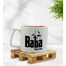 BK Kişiye Özel Baba Godfather Tasarımlı Middle Beyaz Kupa Bardak Model 5