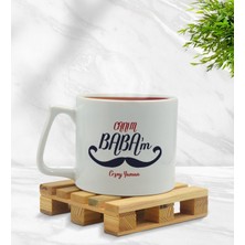 BK Kişiye Özel Canım Babam Tasarımlı Middle Beyaz Kupa Bardak Model 10