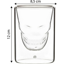 Jumbo Glory 2 li Double Wall Çift Cidarlı Skull Büyük Bardak 250 ml