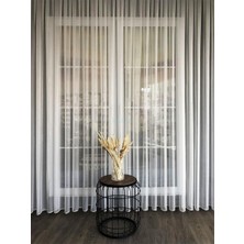 Evdepo Home Kullanıma Hazır Ekstraforlu Pilesiz Tül Perde Tek Kanat - Ekru 100 x 270 cm