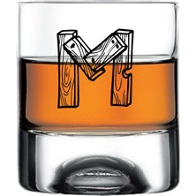 Paşabahçe M Harfi Yazılı Holiday Viski Bardağı