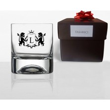 Paşabahçe Kutulu Aslan Logolu Harf Yazılı Viski Bardağı