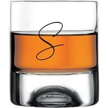 Paşabahçe S Harfli Yazılı Çıkmayan Baskılı Viski Bardağı Kadehi