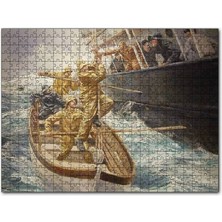 Cakapuzzle Batan Gemi ve Filikada Görevliler 120 Parça Puzzle Yapboz Mdf (Ahşap)