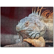 Cakapuzzle Dal Üzerinde Dinlenen Dev Kertenkele 120 Parça Puzzle Yapboz Mdf (Ahşap)