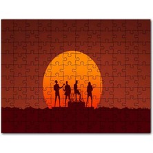 Cakapuzzle Retro Tarzı Daft Punk Müzik Görseli 120 Parça Puzzle Yapboz Mdf (Ahşap)