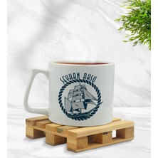 BK Kişiye Özel Gemi Tasarımlı Middle Beyaz Kupa Bardak Model 1