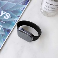 HTStore Apple Watch 42MM Krd-31 Solo Loop Small Kordon-Siyah