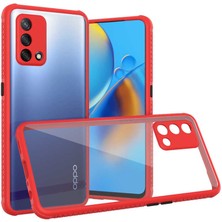 HTStore Oppo A74 4g Kılıf ​​htstore Zore Kaff Kapak-Kırmızı