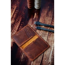 Brown Art Craft Brownartcraft Hakiki Deri Dikey Erkek Tütün Rengi Kartlık