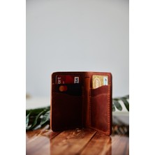 Brown Art Craft Brownartcraft Hakiki Deri Dikey Erkek Tütün Rengi Kartlık