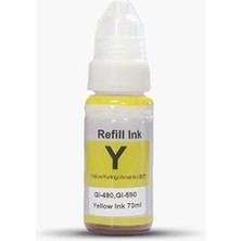 Canon GI-490Y, GI-590Y Yellow Mürekkep 70ML./SISE Sarı Muadil Mürekkep