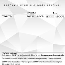 Alpha Auto Part Toyota Rav4 Mk2 Için Kontak Şaft Kilit Silindir Mili NO:1031