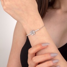 Miavi Silver 925 Ayar Gümüş Sırataş Kollu Baget Model Bileklik