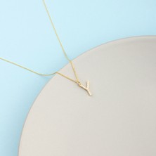 Miavi Silver 925 Ayar Gümüş Y Harf Kolye