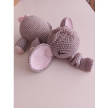 Bucuruks Design Yeni Doğan Hediyelik Amigurumi Fil Konseptli Kız Bebek Hediye Seti