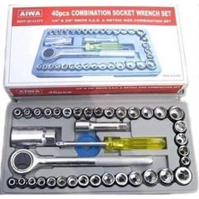 Asil Metal Aiwa Lokma Takımı Cırcırlı 40 Parça 1/4x3/8