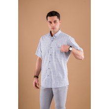 Akçaylar Bican Klasik Kesim Cepli Ekose Desen Pamuklu Erkek Gömlek