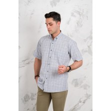 Akçaylar Bican Klasik Kesim Cepli Ekose Desen Pamuklu Erkek Gömlek