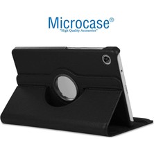 Microcase Lenovo Tab M10 10.1 Tablet TB-X605L TB-X605F 360 Derece Döner Standlı Deri Kılıf Siyah