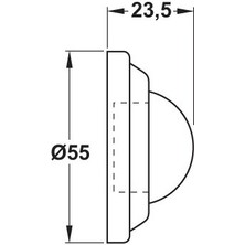 Hafele Stoper Duvara, Vidalı P.Çel.Mat 23,5mm