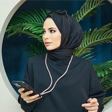 Swarovski Taşlı Janjanlı Gümüş Üzerine Renkli Taşlı Telefon Boyun Askısı