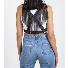 Hellookinky Kadın Kemer Saçak Kanat Yelek Harness