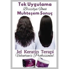 Valentines Professional Jel Keratin Terapi  Aylarca Kalıcı Mükemmel Bakım Ve Düz Saçlar Kolay Kullanım / Brezilya Fönü