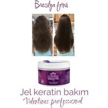 Valentines Professional Jel Keratin Terapi  Aylarca Kalıcı Mükemmel Bakım Ve Düz Saçlar Kolay Kullanım / Brezilya Fönü