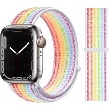 Mi7a Apple Watch Seri 7 6 5 4 3 2 Se 42MM /44MM /45MM Uyumlu Spor Loop Dokuma Hasır Kordon