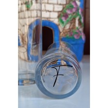 Paşabahçe F Harfli Rakı Bardağı Dipli Harfler Makinede Yıkanabilir Baskılı