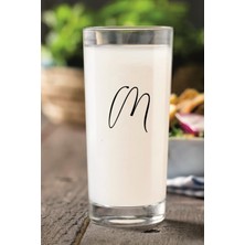 Paşabahçe Çıkmayan Baskılı M Harfli Rakı Bardağı Kadehi