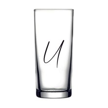 Paşabahçe U Harfli / Harfi Yazılı Çıkmayan Baskılı Rakı Bardağı Kadehi