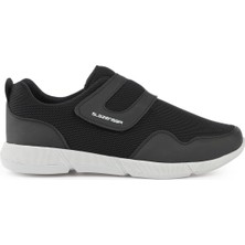 Slazenger ACA I Büyük Beden Erkek Sneaker Koşu & Yürüyüş Ayakkabısı Siyah / Koyu Gri