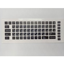 Rusça Ingilizce Notebook Klavye Sticker Etiketi Siyah