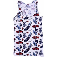 Gümüş Erkek Çocuk Likralı Desenli Atlet 3088 - 6 Adet