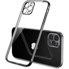 Iphone 13 Lazer Kenarlı Siyah Kılıf