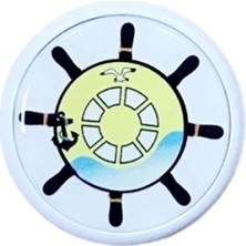 Eym Çocuk Odası Tekli Düğme Mobilya Kulp Çap 55 mm Gemici Dümeni