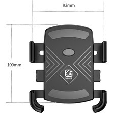 Zunhai Motosiklet Binicilik Cep Telefonu Braketi Dikiz Aynası Siyah (Yurt Dışından)