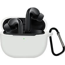 Kaneed Xiaomi Flipbuds Pro Sıvı Silikon Kılıf Beyaz (Yurt Dışından)