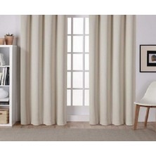Ceylan Home Atlas Saten Krem Güneşlik Perde 400X250