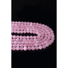 Dünya Doğal Taş 8 mm Pembe Kuvars Taşı Dizi