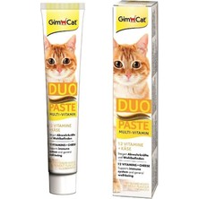 Gimcat Duo Multivitamin Peynirli Kedi Macunu 50GR 12 Vitamin ile Bağışıklık Güçlendirici Ödül