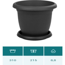 Ucuz Marketim Ucuzzavm Villa Saksı 8.8 Litre Antrasit