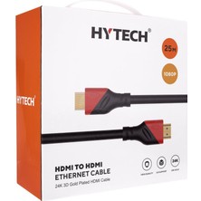 Hytech HY-XHDM25 HDMI To HDMI 25M Altın Uçlu 24K 1.4 Ver. 3D Kablosu