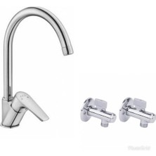 Eca Niobe Mutfak-Evye-Eviye Bataryası 098 20 Yıl Garanti 2 Ad Filtreli Musluk