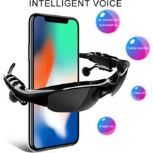 Runwuwus Akıllı Gözlükler Uv Dayanıklı Binaural Bluetooth-Uyumlu 5.0 Güneş Gözlüğü Kulaklık - Siyah  (Yurt Dışından)